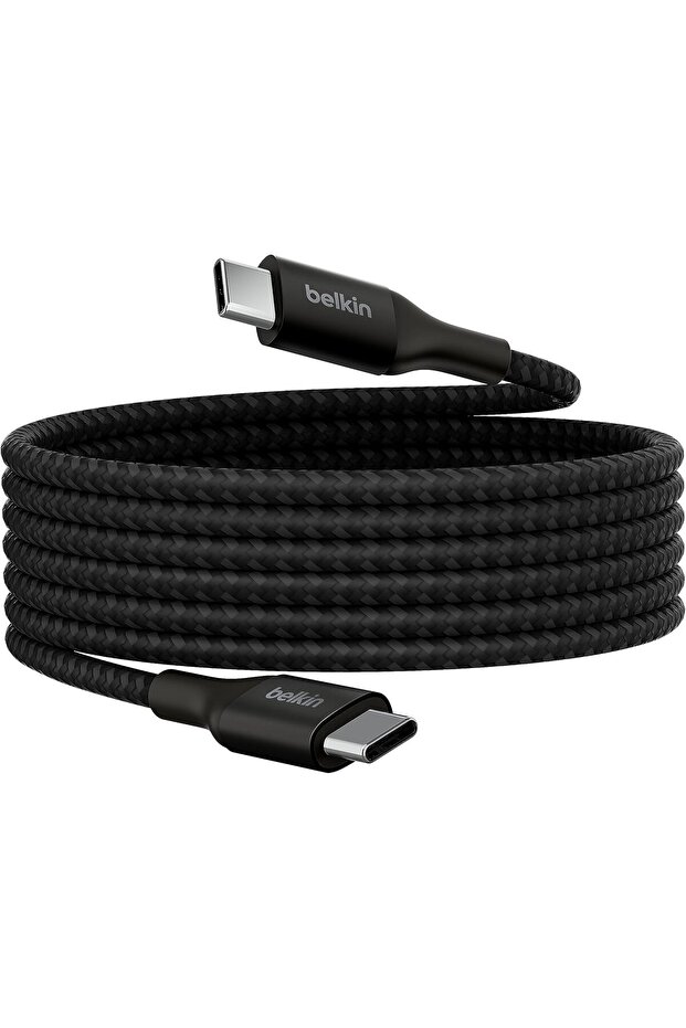 BoostCharge USB-C to USB-C Power charger cable, USB-IF certified fast charging cable with 240W Power Delivery for iPhone 16, 15, MacBook, Chromebook, Galaxy, iPad, Pixel & More