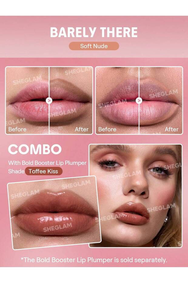قلم تحديد الشفاه الممتلئ Bold Booster - بالكاد يوجد - 3