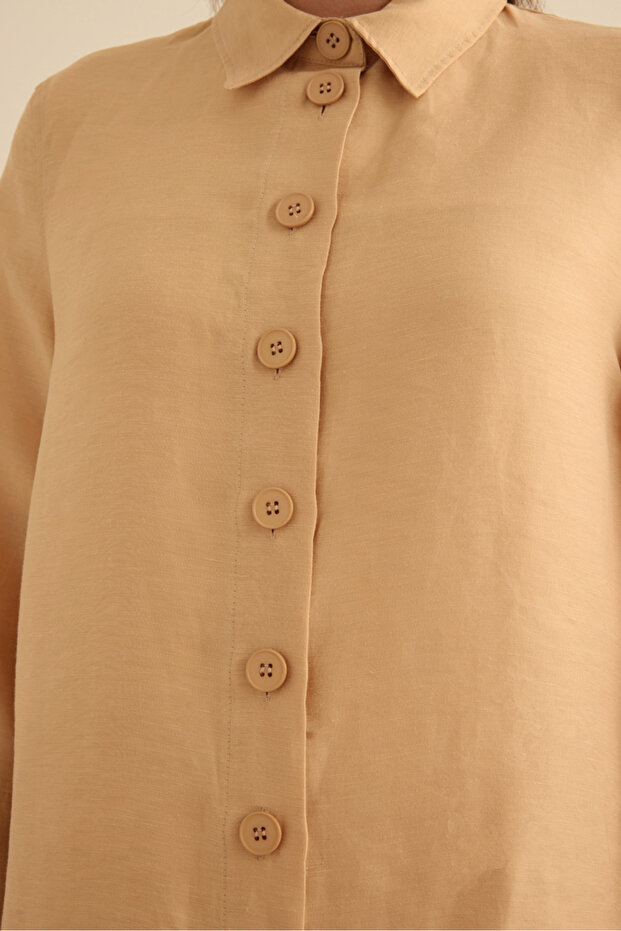 Bej Rahat Form Keten Tunik - 6