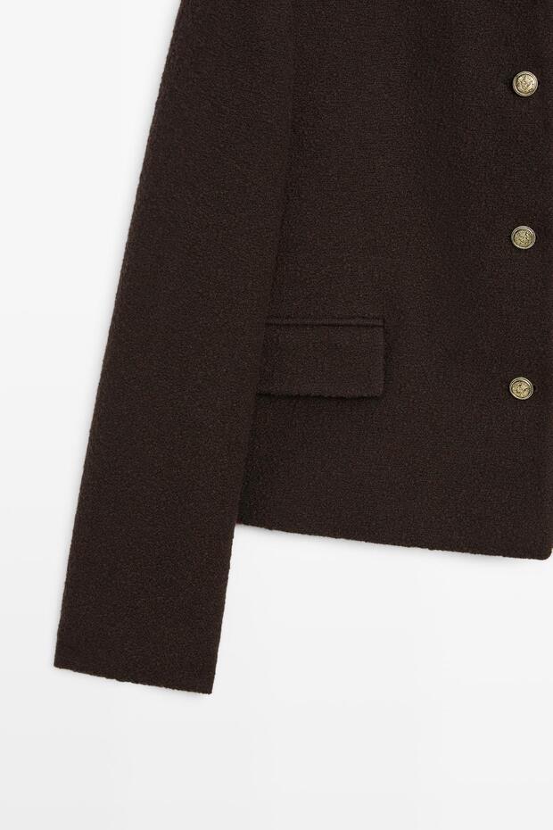 Düğmeli crop ceket - 7