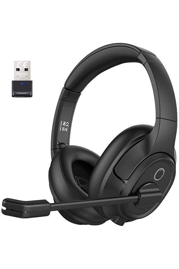 EKSA Bluetooth Headsets with Microphone & USB Dongle, 30 Hours Talk Time & 33ft Range, AI Environmen - 1