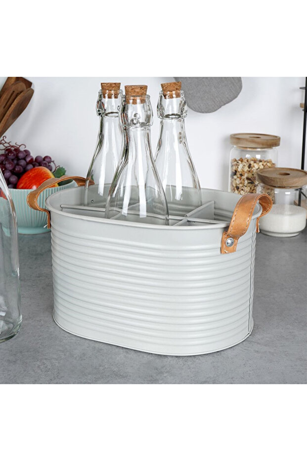 Gray metal bottle box - 2