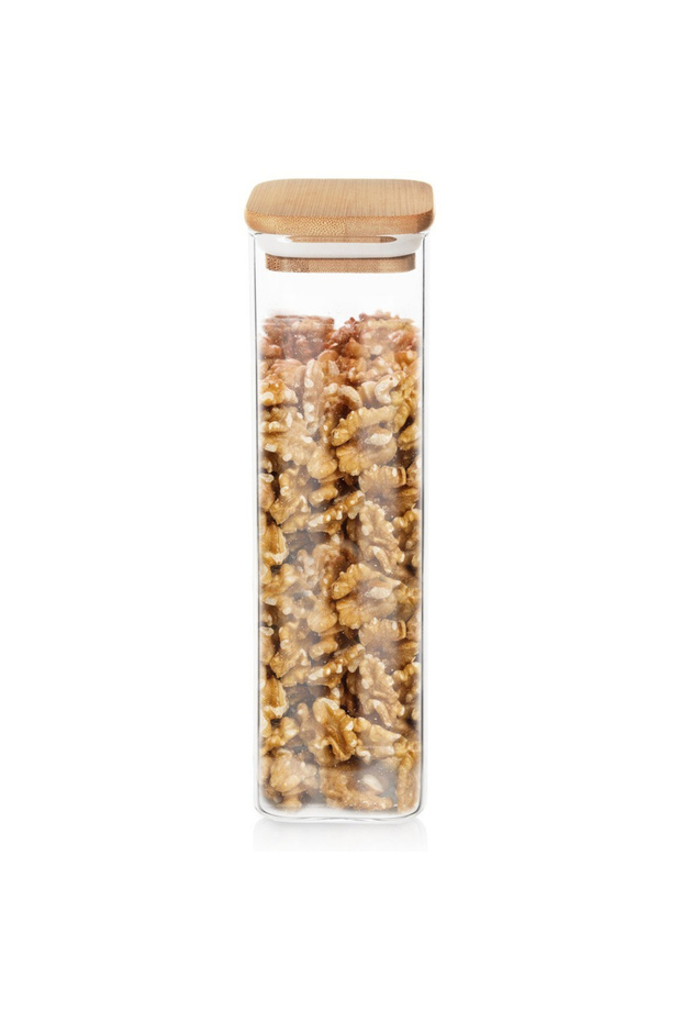 Glass container for bulk products with lid and seal, 600 ml - 1