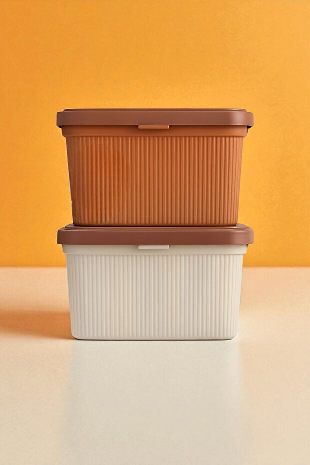 Deterjan Saklama Kutusu 2'li Set – Ölçü Kaşığı Hediye , Çamaşır Makinesi Üstü Kullanıma Uygun - 1