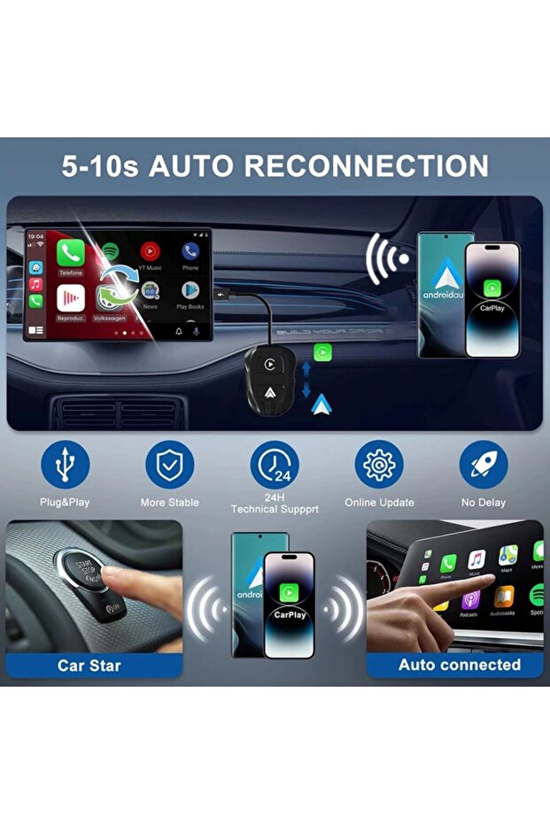 wireless carplay android auto adapter - 6