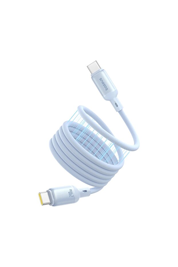 Type-C to Type-C data cable, Fast Charging, 480Mbps, Silicone, 1m, Data Cable PicoGo, Blue
