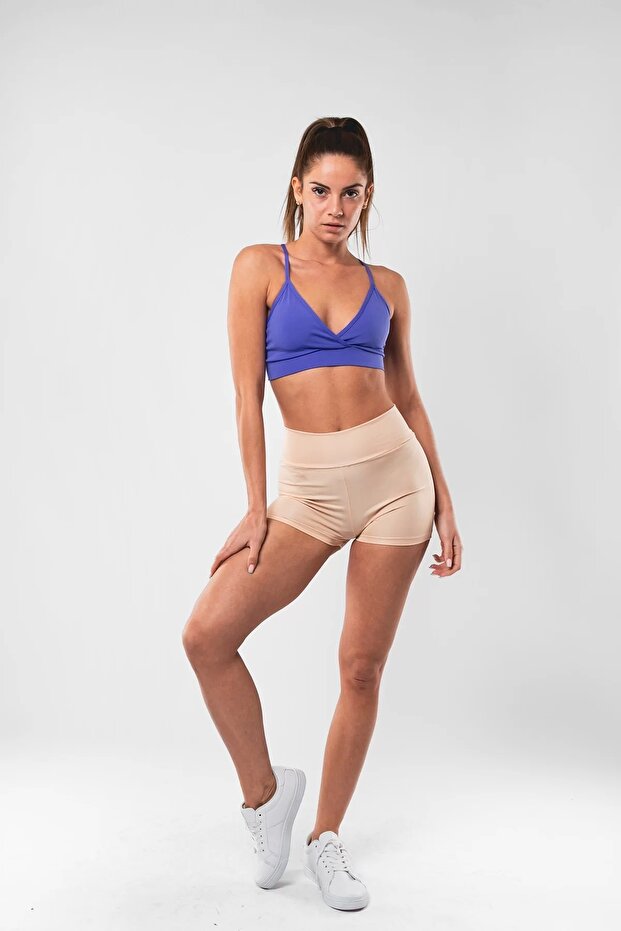 صدرية زرقاء مع حزام متقاطع - 1