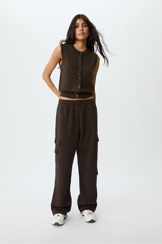 Düğmeli Örgü Yelek - 2