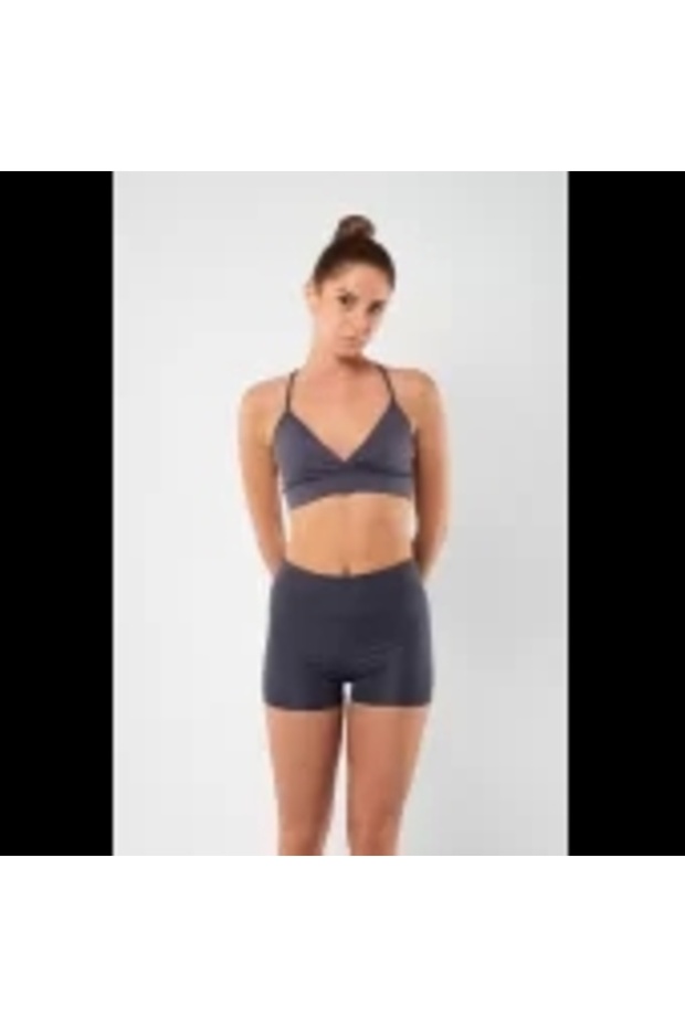 Anthracite Bustier with Cross Strap - 3