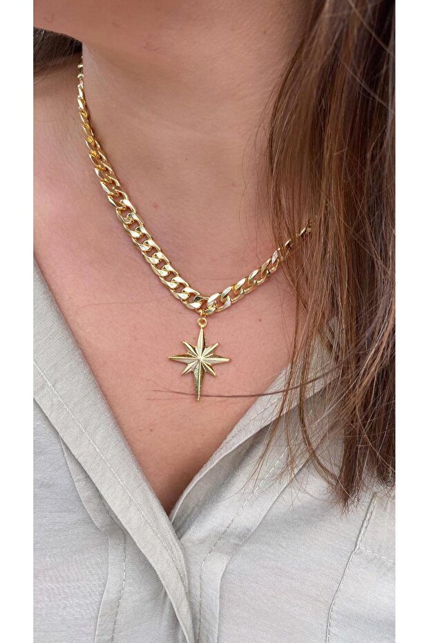 Gourmet Polar Star Model Gold Color Necklace