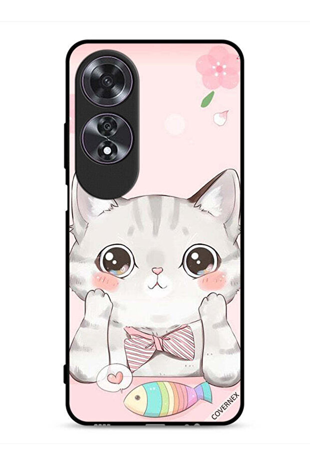 غطاء حماية Oppo A60 بتصميم سمكة القط