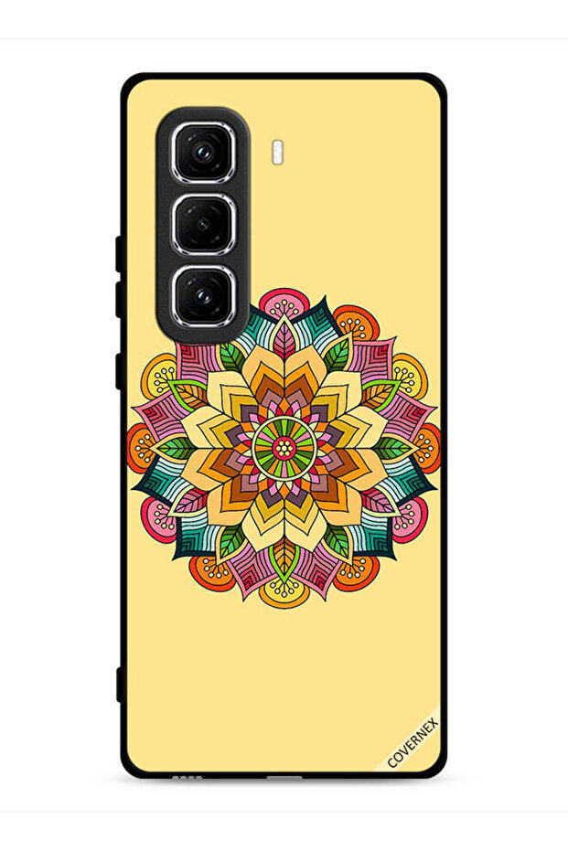 غطاء حماية لهاتف Infinix Hot 50 Pro 4G بنقشة ماندالا دائرية