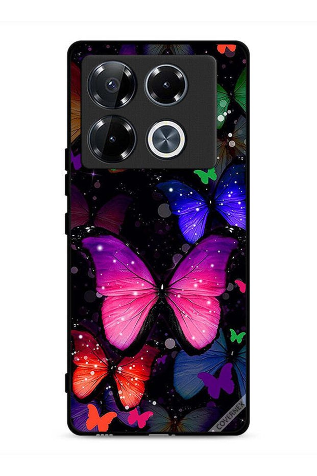 غطاء حماية لهاتف Infinix Note 40 Pro Plus 5G بنقشة الفراشات