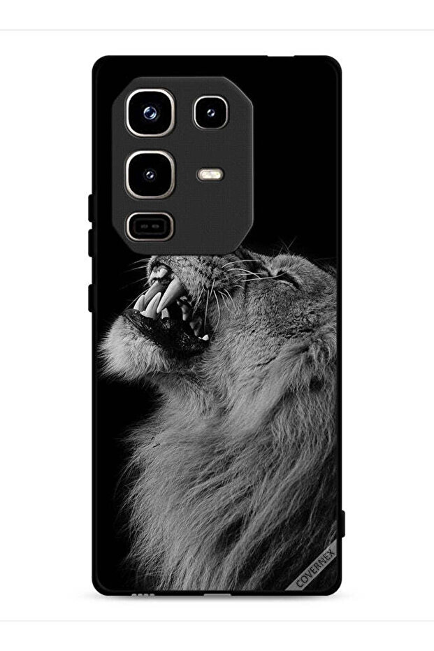 غطاء حماية لهاتف Infinix Note 50 Pro 4G بطبعة الأسد المبهج