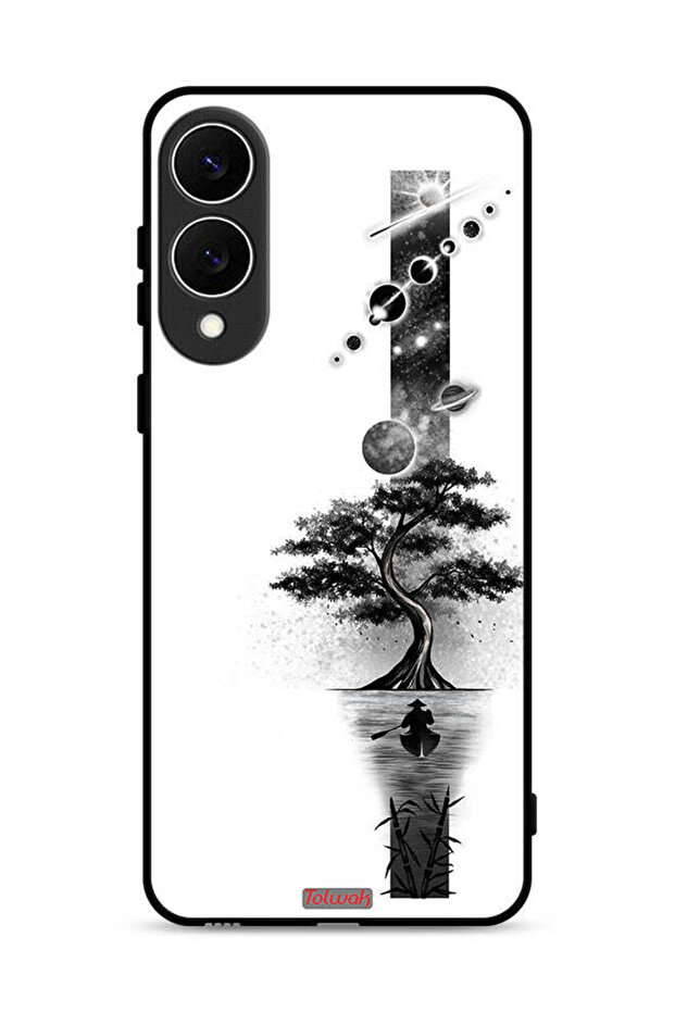 غطاء حماية لهاتف Samsung Galaxy S25 Edge بتصميم فن الأرض والفضاء