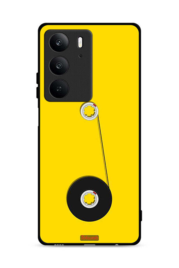 غطاء حماية لهاتف Realme C75 4G برسومات عجلة الكاسيت