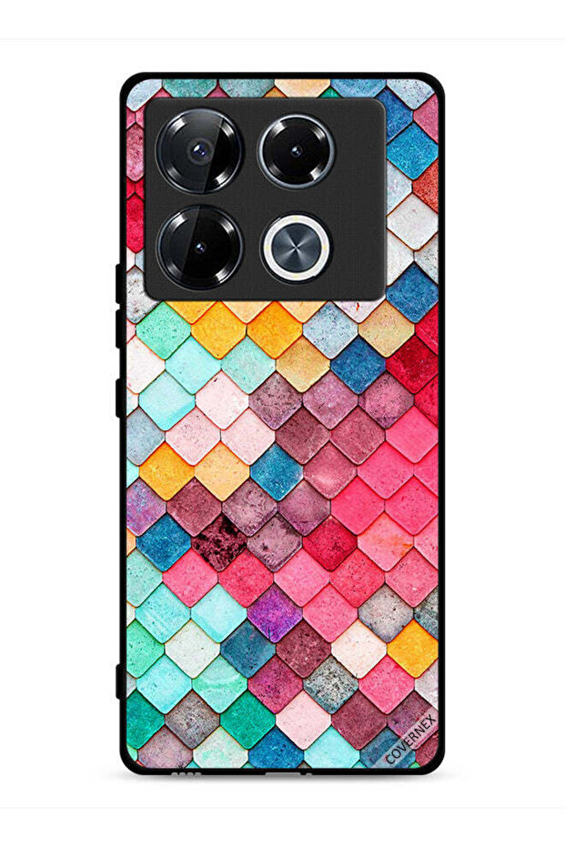 غطاء حماية لهاتف Infinix Note 40 Pro Plus 5G بنقشة مربعة ماسية