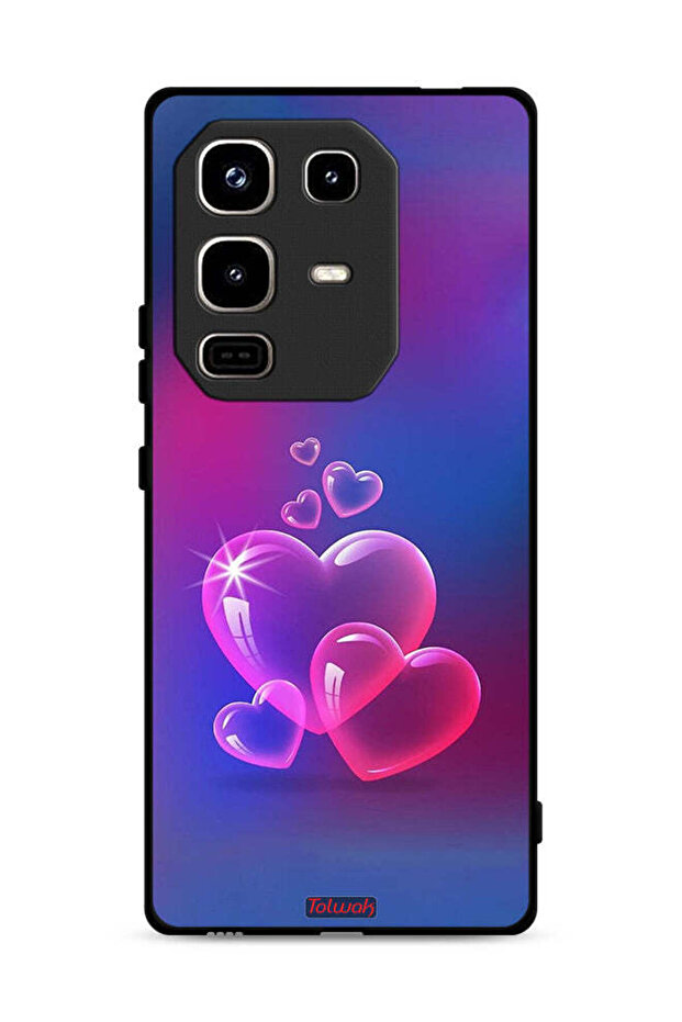 غطاء حماية لهاتف Infinix Note 50 Pro 4G بنقشة قلوب الماء