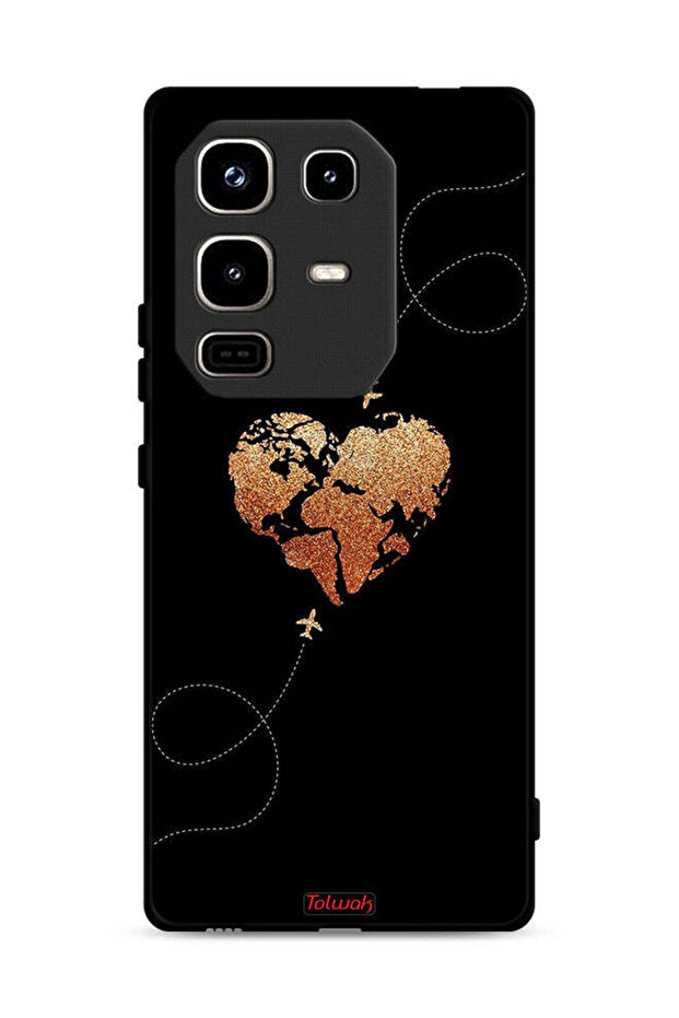 غطاء حماية لهاتف Infinix Note 50 Pro 4G بطبعة طائرات تلامس القلب