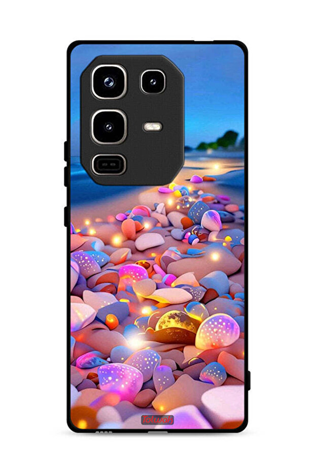 غطاء حماية لهاتف Infinix Note 50 Pro 4G برسومات أحجار فنية