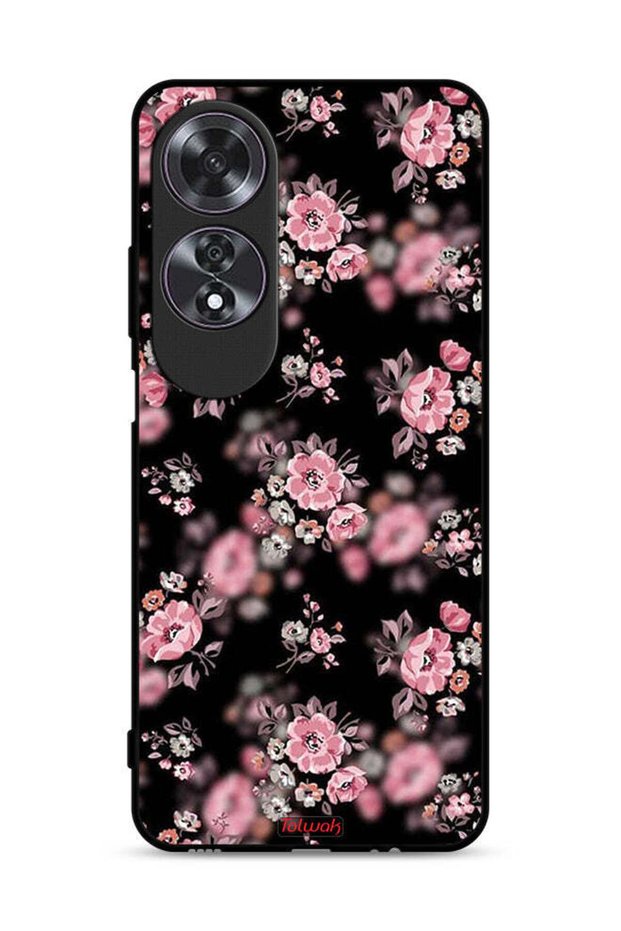 غطاء حماية لهاتف Oppo A60 بنقشة زهور بورتريه