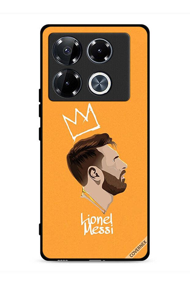 غطاء حماية لهاتف Infinix Note 40 Pro Plus 5G بنقشة ليو ميسي الملك