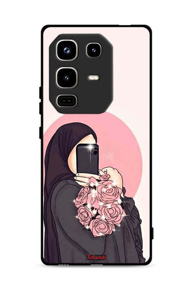 غطاء حماية لهاتف Infinix Note 50 Pro 4G، فن التقاط صور سيلفي مع حمل الزهور