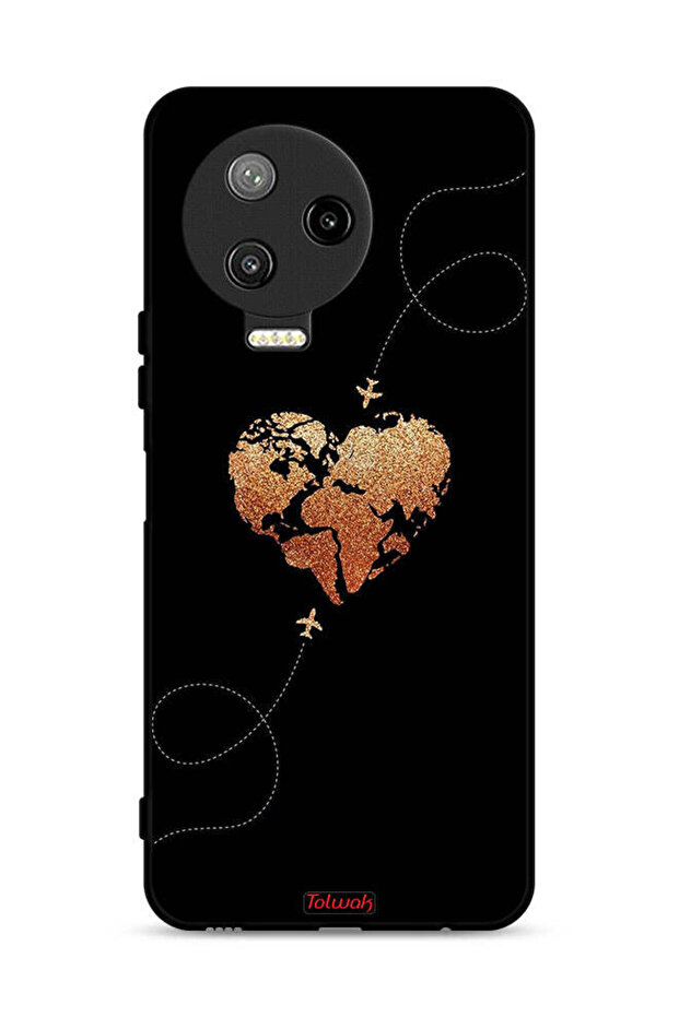 غطاء حماية لهاتف Infinix Note 12 Pro 4G بطبعة طائرات تلامس القلب