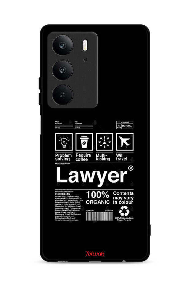 غطاء حماية لهاتف Realme C75 4G بملصق محامٍ
