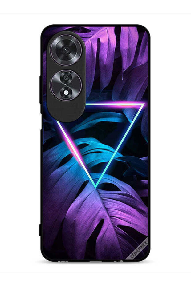 غطاء حماية لهاتف Oppo A60 بتصميم مثلث الإضاءة