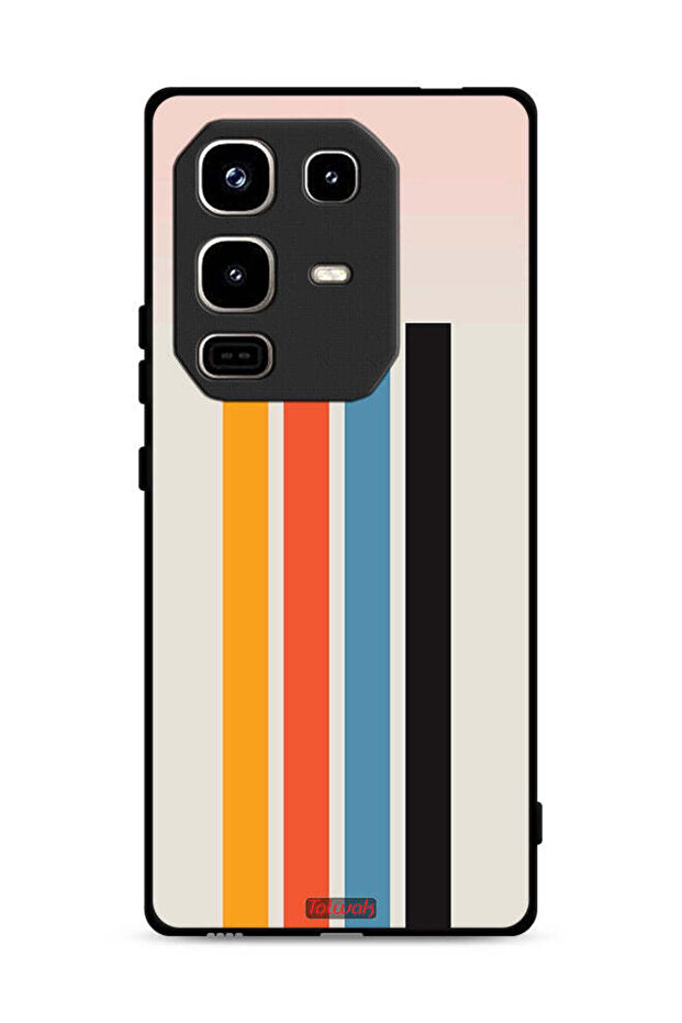 غطاء حماية لهاتف Infinix Note 50 Pro 4G بنمط خطوط مستقيمة