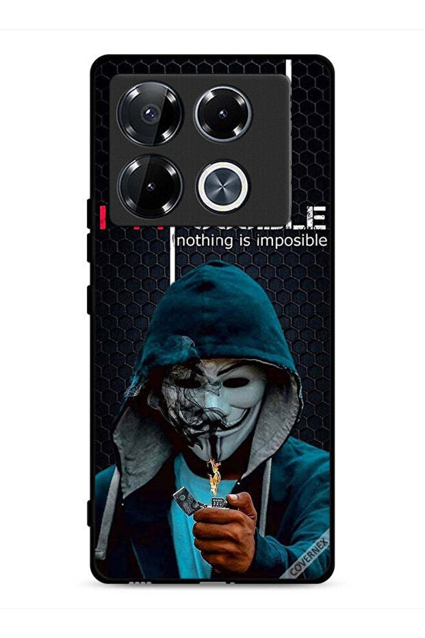 غطاء حماية لهاتف Infinix Note 40 Pro Plus 5G، خلفية "أنا ممكن، لا شيء مستحيل"