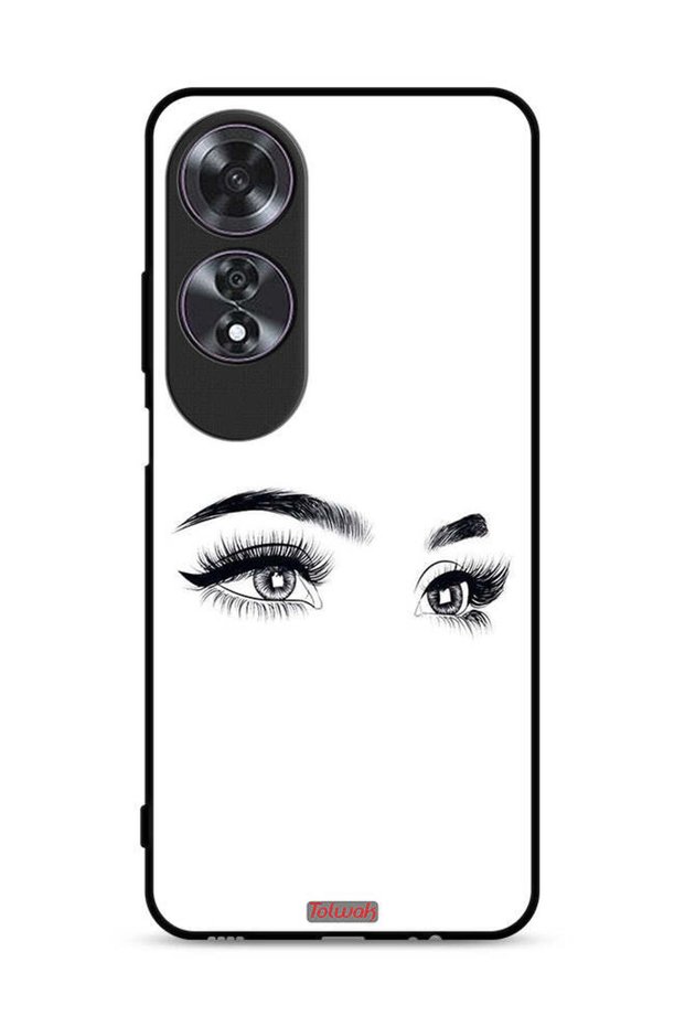 غطاء حماية لهاتف Oppo A60 برسومات عيون فنية