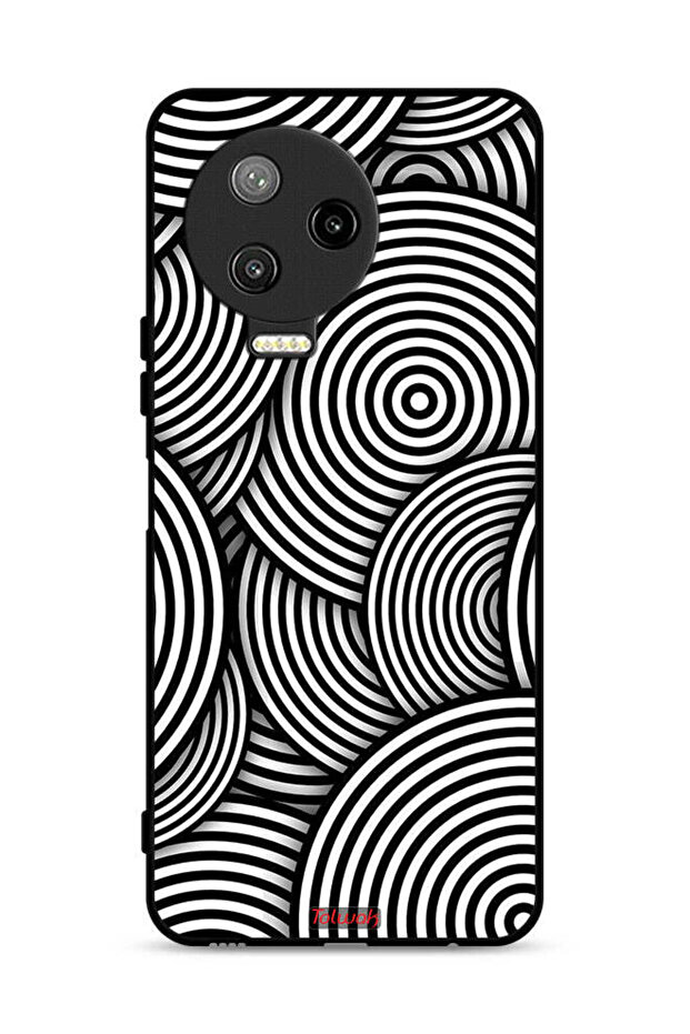 غطاء حماية لهاتف Infinix Note 12 Pro 4G بنمط دوائر وهمية