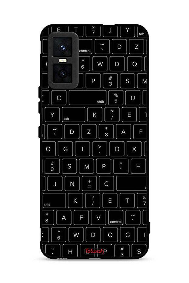 غطاء حماية لهاتف Infinix GT 30 Pro بنمط مفاتيح لوحة المفاتيح العشوائية