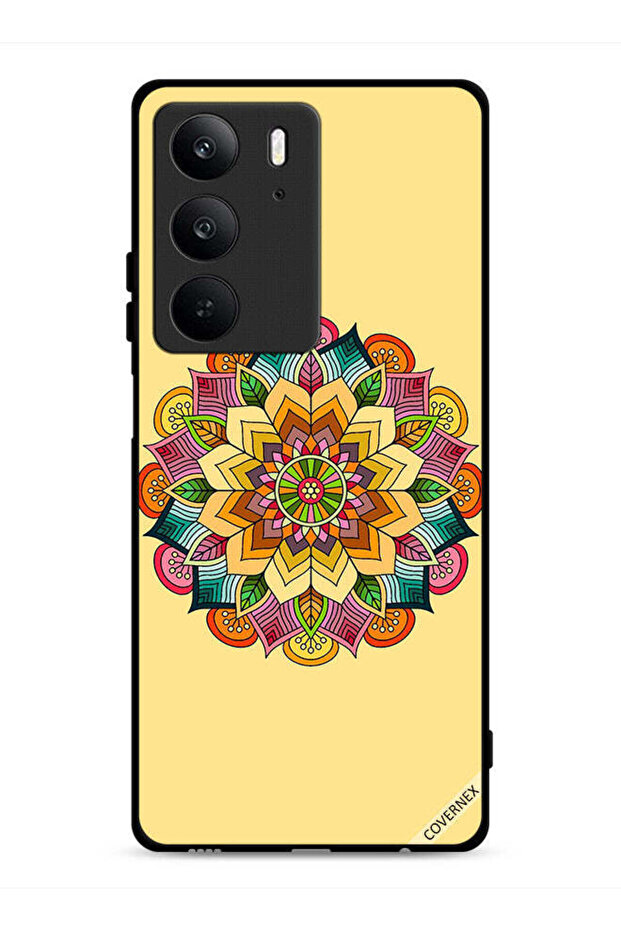 غطاء حماية لهاتف Realme C75 4G بنقشة ماندالا دائرية