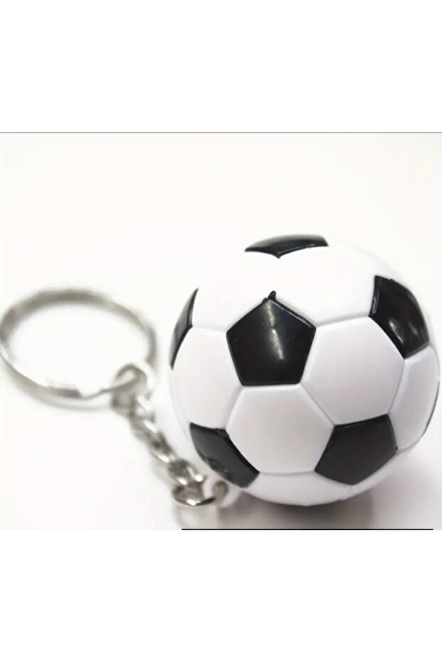 سلسلة مفاتيح على شكل كرة قدم مع مشبك حلقي - 2