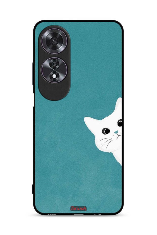 غطاء حماية لهاتف Oppo A60 بتصميم قطة