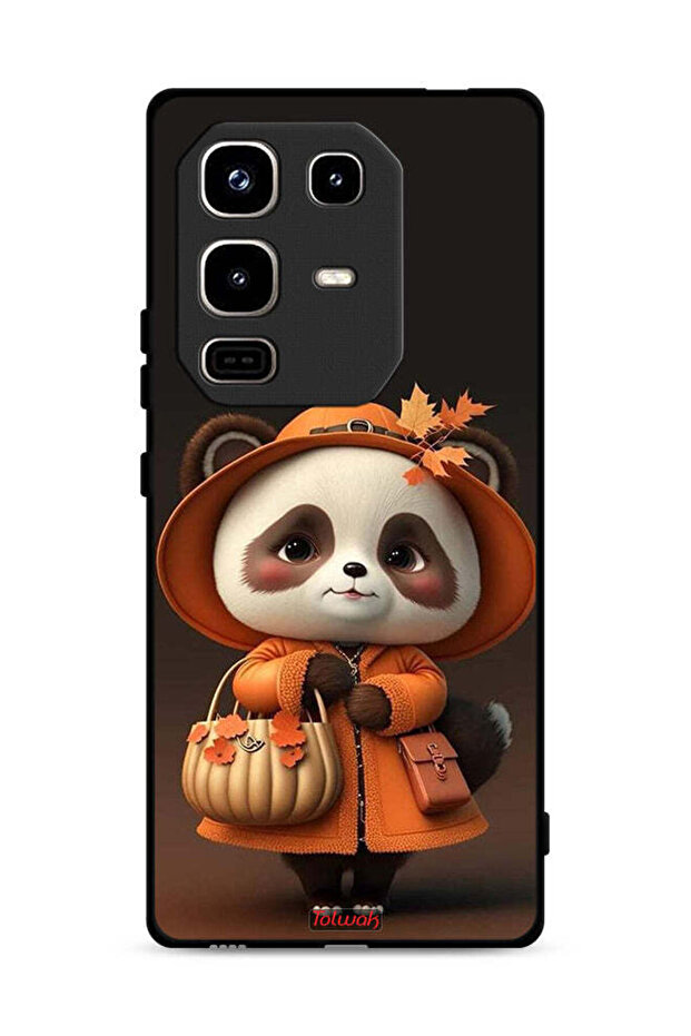 غطاء حماية لهاتف Infinix Note 50 Pro 4G بتصميم سيدة الباندا اللطيفة