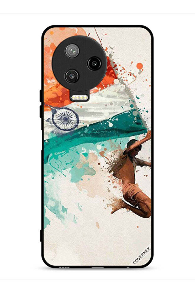 غطاء حماية لهاتف Infinix Note 12 Pro 4G يحمل علم الهند أثناء الطيران