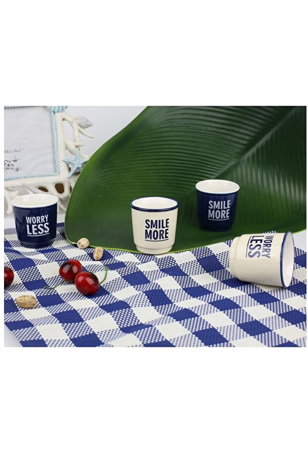 طقم فناجين قهوة من 8 قطع - تصميم أنيق ومتين - 2