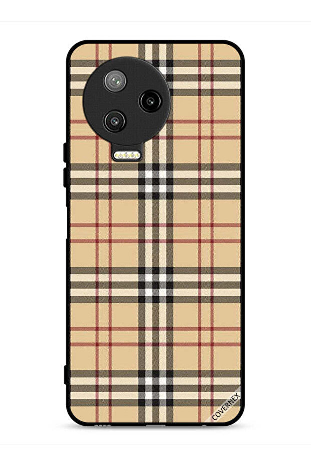 غطاء حماية لهاتف Infinix Note 12 Pro 4G بنقشة خطوط على القماش