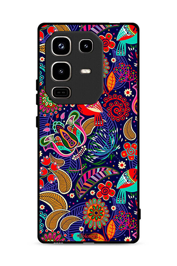 غطاء حماية لهاتف Infinix Note 50 Pro 4G بنقشة طيور وزهور