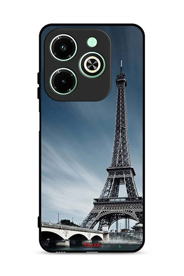 غطاء حماية لهاتف Infinix Hot 40i 4G بتصميم برج إيفل