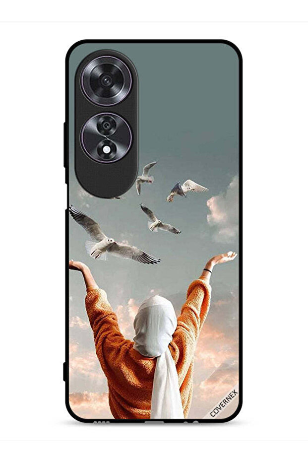 غطاء حماية لهاتف Oppo A60 بطبعة طيور طائرة