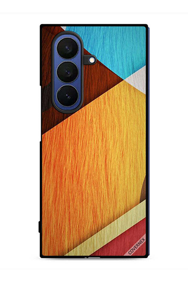 غطاء حماية لهاتف Samsung Galaxy Z Fold7 بنسيج خشبي