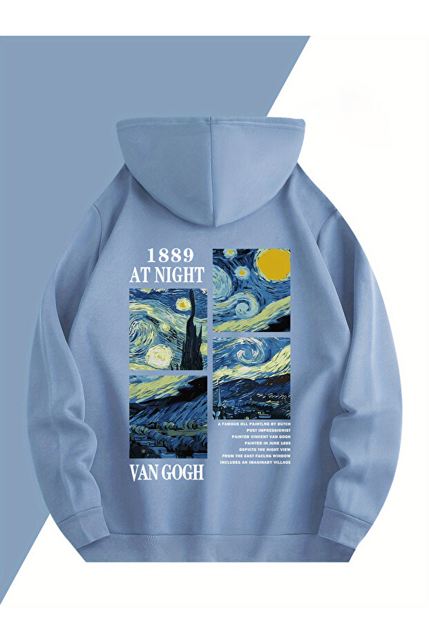 Vangogh Baskılı Oversize Sweatshirt - 1