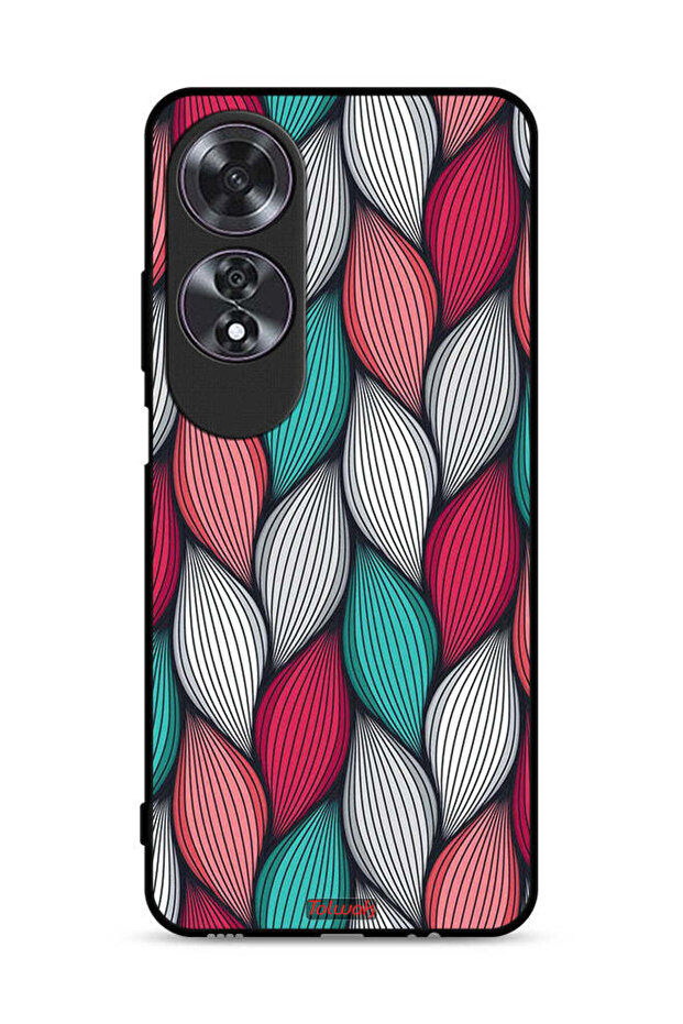 Oppo A60 Protective Case Cover Feather Pattern - 1