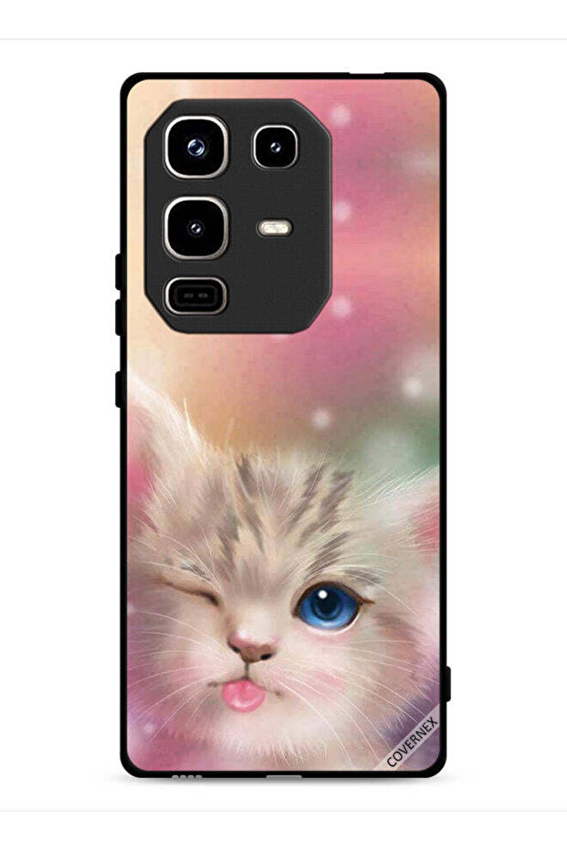 غطاء حماية لهاتف Infinix Note 50 Pro 4G بتصميم قطة لطيفة