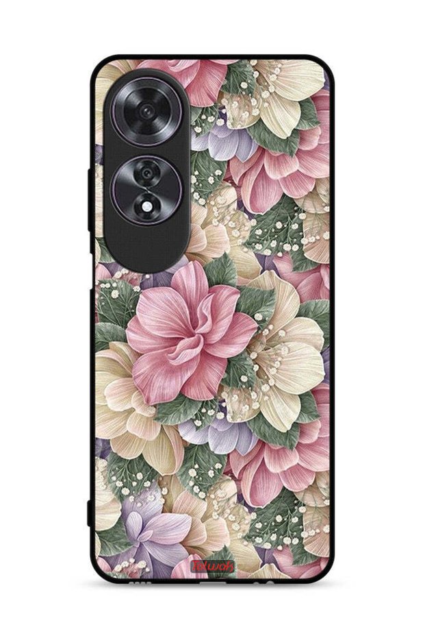 غطاء حماية لهاتف Oppo A60 عالي الجودة مزين بالزهور